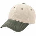 Baseballkappe Einheitsgröße aus Textil Beige Grün mit gebogenem Schirm im Casual-Stil