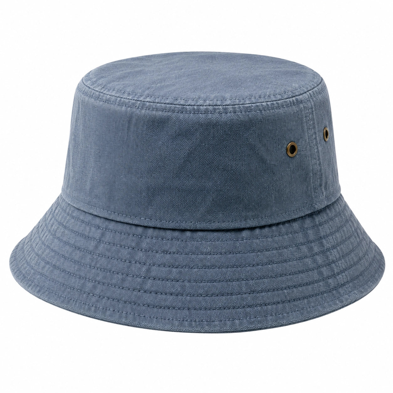 Anglerhut Einheitsgröße Blau Textil im Denim-Look mit Belüftungsösen