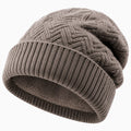 Strickmütze Einheitsgröße Taupe mit Fleecefutter für den Winter