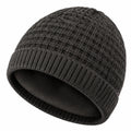 Strickmütze Einheitsgröße Dunkelgrau mit Fleece-Innenfutter für den Winter